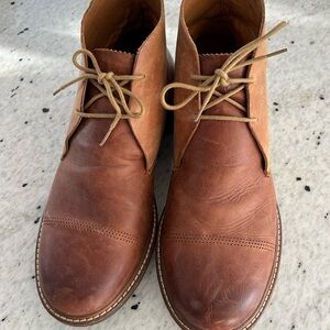 OluKai Tan Leather Chukka Boots